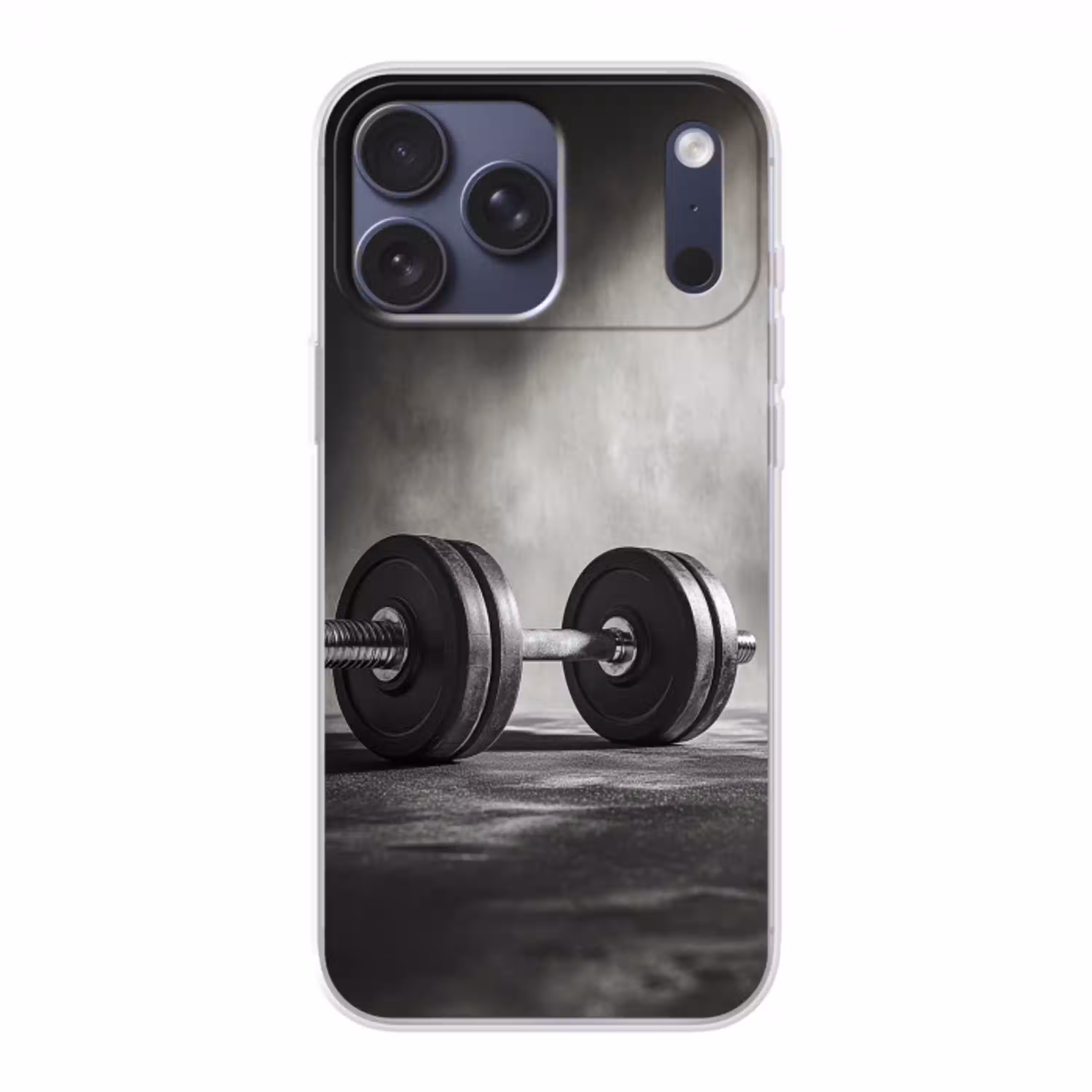 Halter - Gewichten - Zwart Telefoonhoesje iPhone 17 Pro Max klein -3d