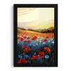 Klaproos - Bloemenveld - Kleurrijk fotolijst zwart zonder passe partout klein -3d