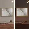 Beton - Industrieel - Grijs Light Box met batterij (Wandlamp) middel -sfeer3