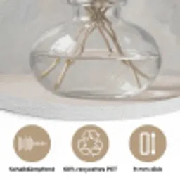 Vaas - Gipskruid - Wit Akoestische PET Vilt - Rond klein -closeup_DE