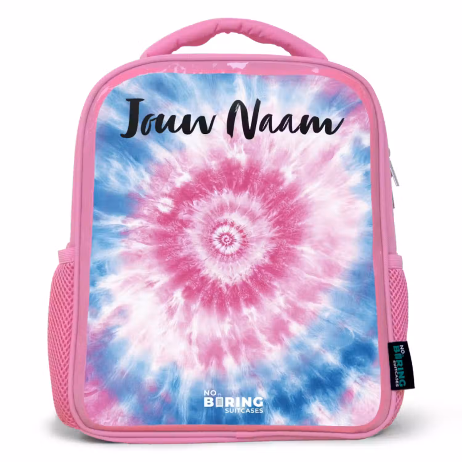 Kinderrugzak met naam - Roze - Tie dye - Abstract - Blauw - Roze