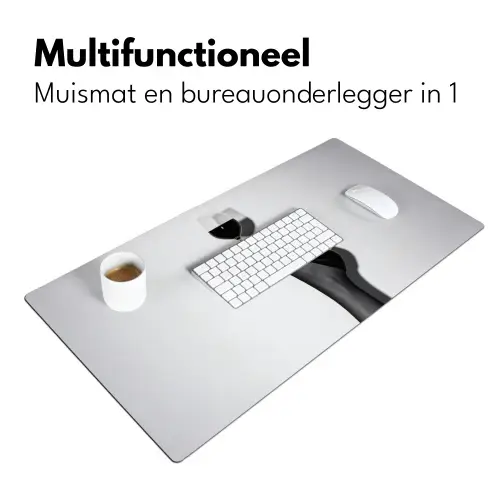 Hak - Wijn - Minimalistisch - Zwart Muismat XXL klein -sfeer4