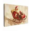 Kerst - Slee - Kerstman canvas 2cm klein -z3d