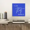 Blauw - I am that woman - Sierlijk - Minimalistisch aluminium wit klein -sfeer1