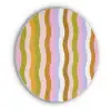 lijnen - Golven - Pastelkleuren - Patroon Akoestische PET Vilt - Rond klein -3d