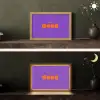 See the good - Oranje - Paars - Smiley Light Box met kabel (Tafellamp) klein -sfeer3