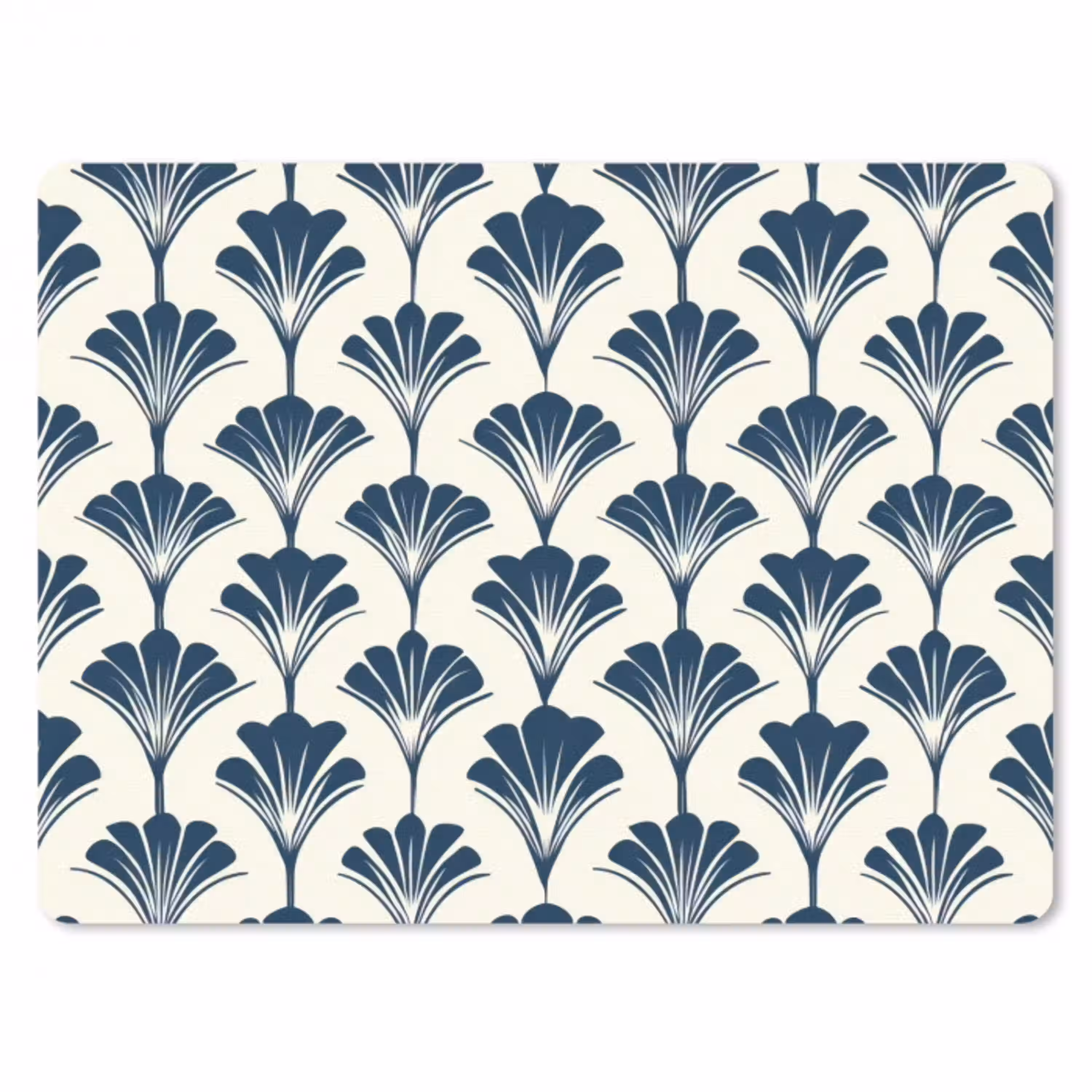Klassiek - Motief - Blauw muismat rubber klein 262 -3d