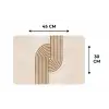 Symmetrische bocht - Koperkleurig Placemat vinyl groot -specs
