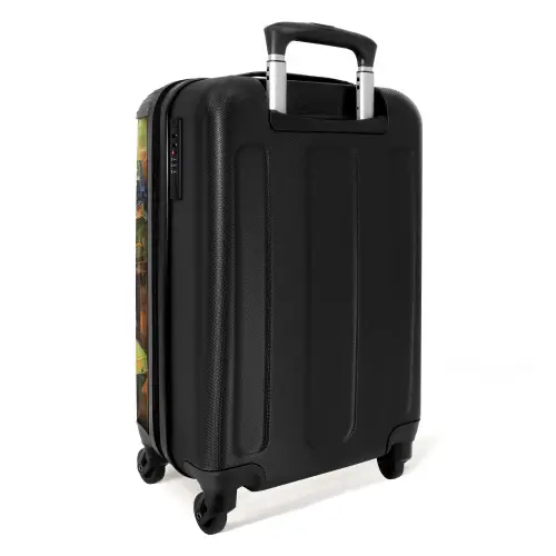 Straat - Olieverf - Kleurrijk - Stad NBS - Handbagage koffer - Unisex middel -achterkant
