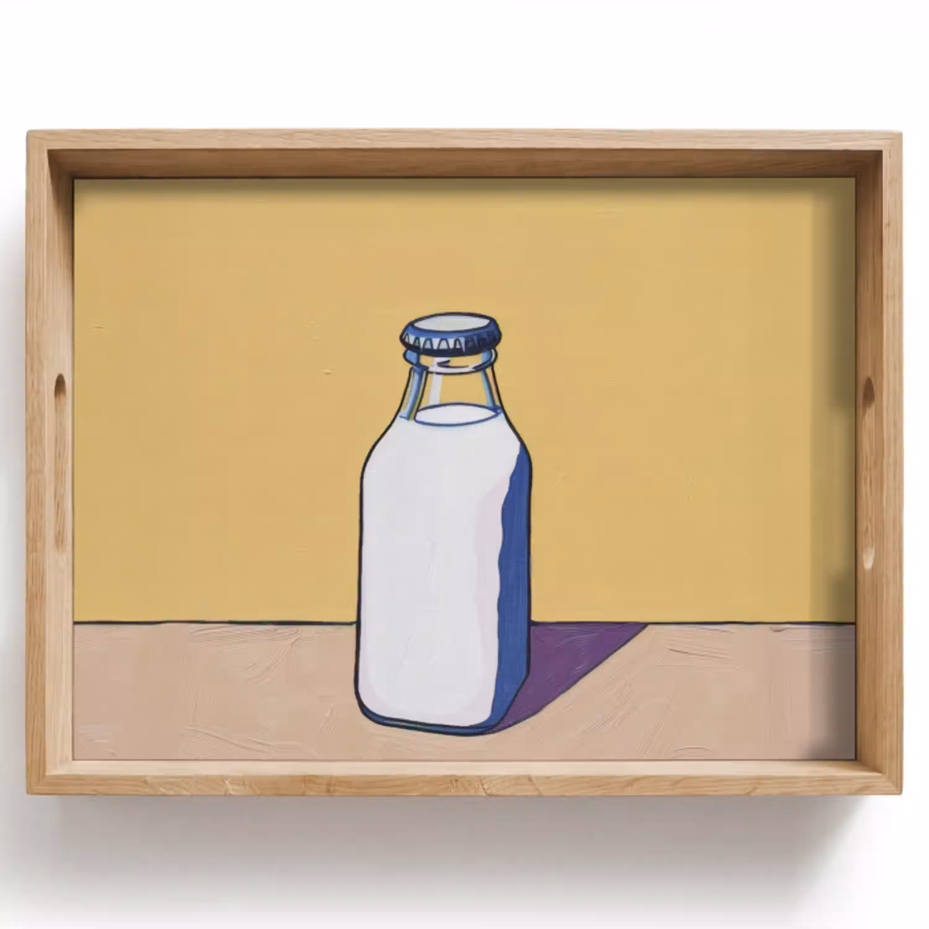 Glazen - Fles - Illustratie - Melk Dienblad Rechthoek middel -z3d_shopping