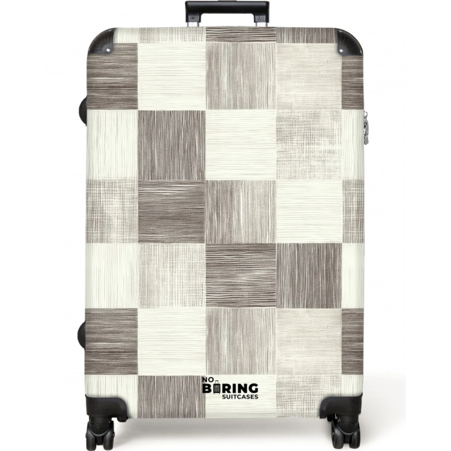 Patroon - Dambord - Houtnerf NBS - Large koffer - Volwassenen Unisex groot -zzzzzzzzkaufland2