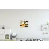 Abstract - Goud - Grijs - Vormen - Geometrisch textielposter latten blank klein -kinderkamer