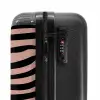 Zebrastrepen op roze NBS - Handbagage koffer - Volwassenen Unisex middel -slot