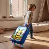 Schattige bij tussen de bloemen Kinderkoffer - Blauw klein -sfeer1