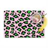 Neon - Panter - Roze - Groen Placemat vinyl groot 368 -zzzproduct_Kitchenyeah-website