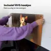 Kat - Geschilderd - Artistiek - Wit Inductie beschemer met haakjes klein -ky-ophangen-nl