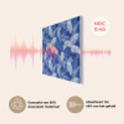Palmblad - Patroon - Blauw PET vilt klein 837 -USP_NL