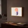 Cirkels - Abstract - Paars Light Box met batterij (Wandlamp) middel -sfeer1