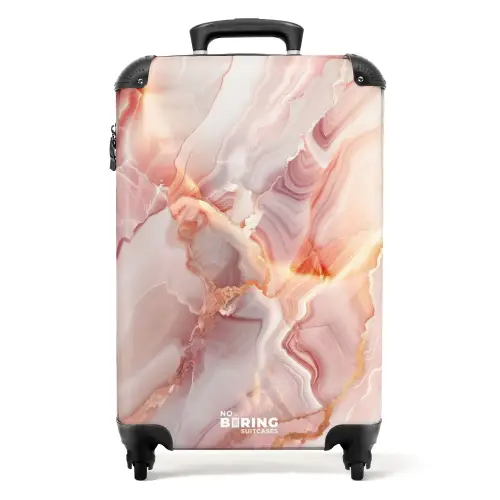 Marmer - Zonsopgang in Roze Marmer NBS - Handbagage koffer - Kinderen Unisex middel -productfoto_recht