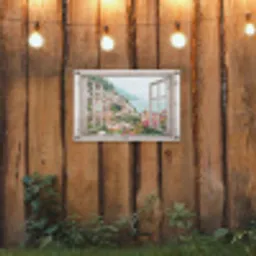 Uitzicht op Positano tuinposter los doek klein -sfeer1