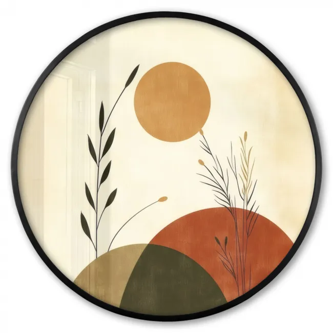 Ronde fotolijst - Plantes - Abstrait - Formes