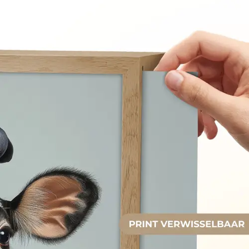 Koe - Zwart - Wit - Kok Light Box met batterij (Wandlamp) middel -USP_websiteprintNL