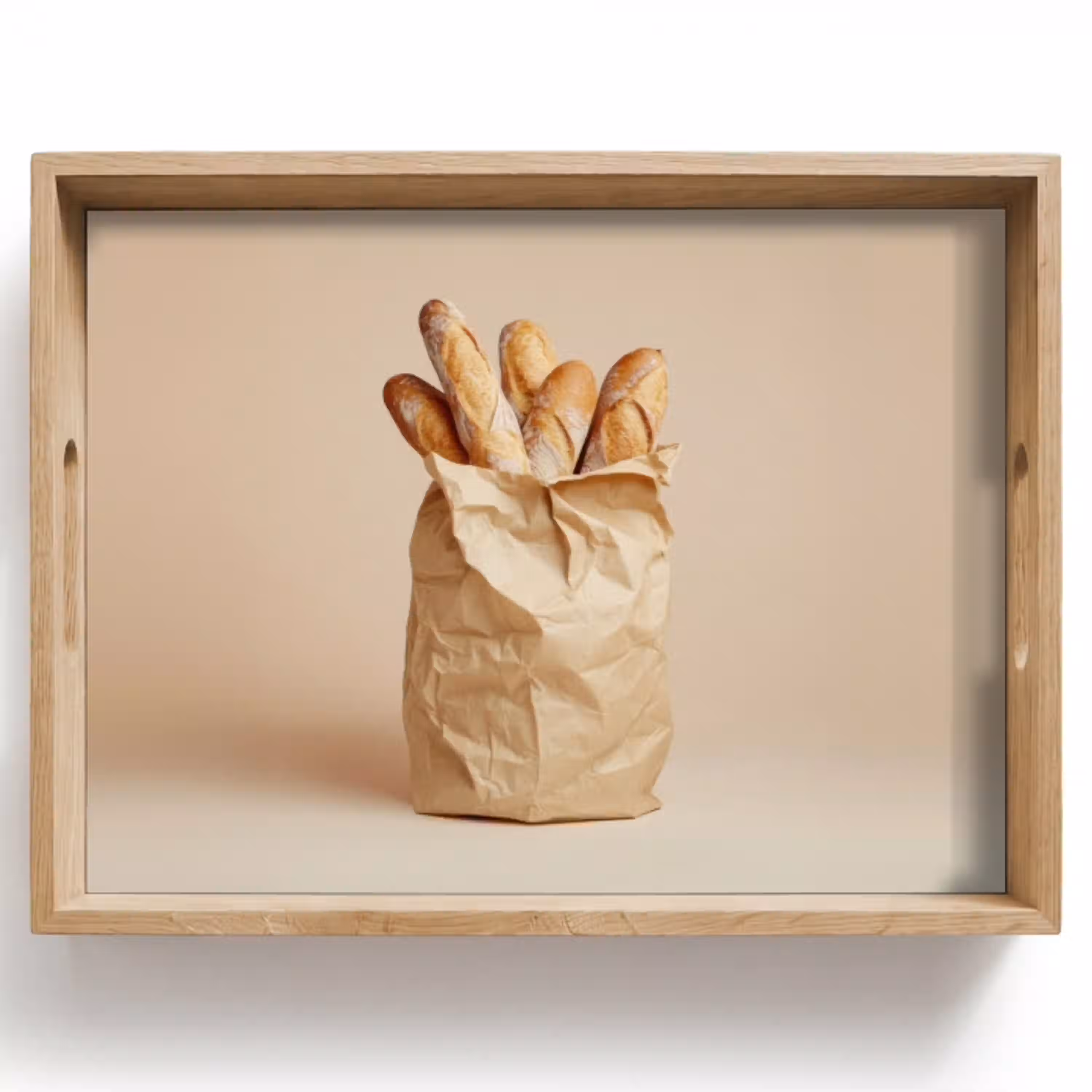 Baguette - Brood - Stokbrood - Beige Dienblad Rechthoek middel -z3d_shopping