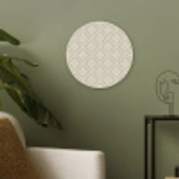 Floraal - Ornament - Beige Akoestische PET Vilt - Rond klein 838 -sfeer2