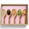 Ingrediënten - Lepels - Hout - Roze Dienblad Rechthoek middel -z3d_shopping