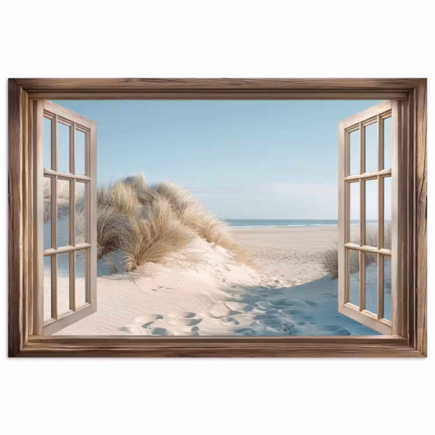 Poster - Aussicht - Hochgras - Dünen - Meer - Landschaft