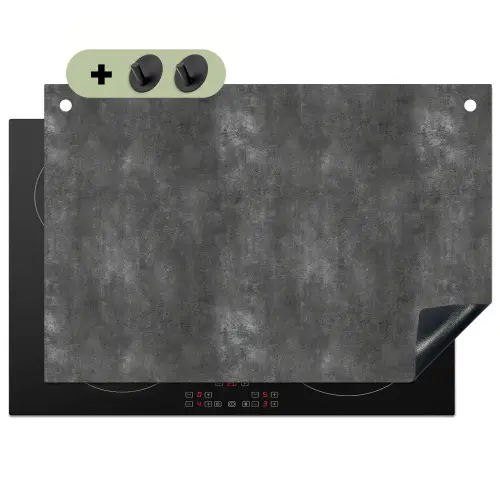 Donkergrijs - Ruw - Beton Inductie beschemer met haakjes klein 777 -3d