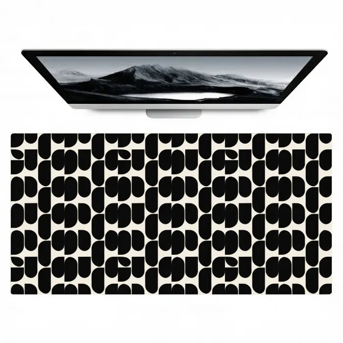 Modern - Patroon - Zwart Muismat XXL klein 681 -zzz3d
