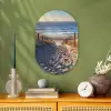 Strand - Zee - Nederland - Duinen - Zon Wandcirkel Ovaal Forex klein -sfeer2