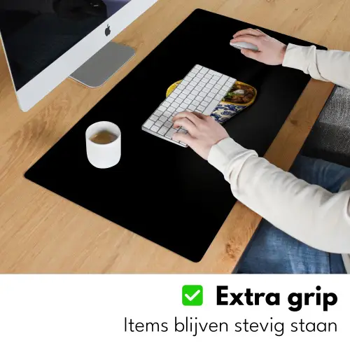 Taco - Vlees - Salade - Delftsblauw - Motief Muismat XXL klein -sfeer3