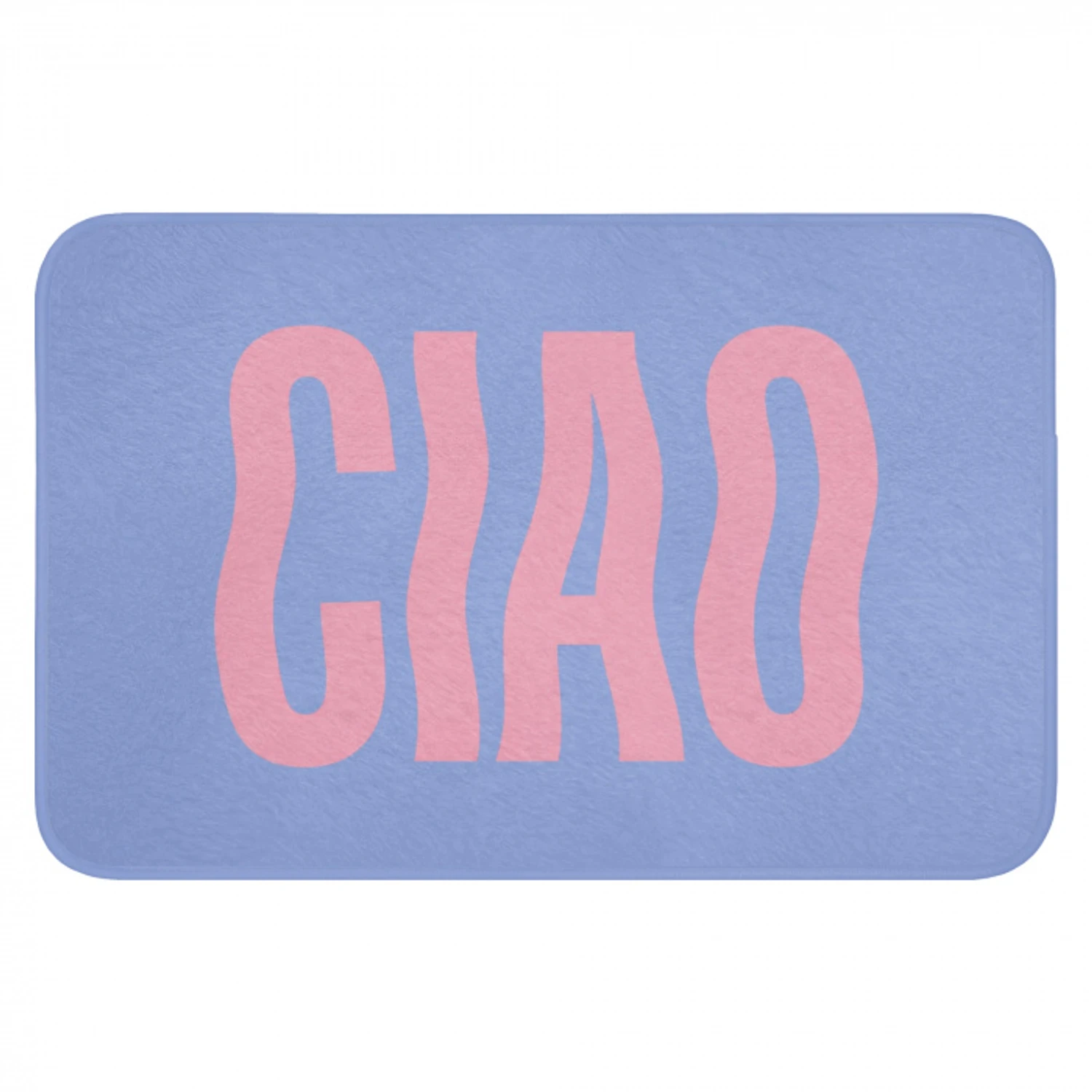 Ciao - Roze - Blauw - Golvend Badmat klein -3d