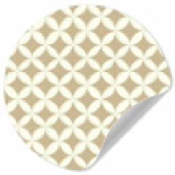 Symmetrisch - Motief - Beige Wandcirkel behangsticker klein 186 -3d