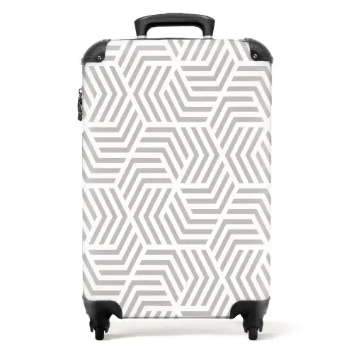 Grafisch - Patroon - Modern - Onderbroken NBS - Handbagage koffer - Kinderen Unisex middel 644 -productfoto_recht