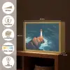 Vuurtoren - Rots - Zee - Golven Light Box met batterij (Wandlamp) middel -USP_websiteoverzichtNL
