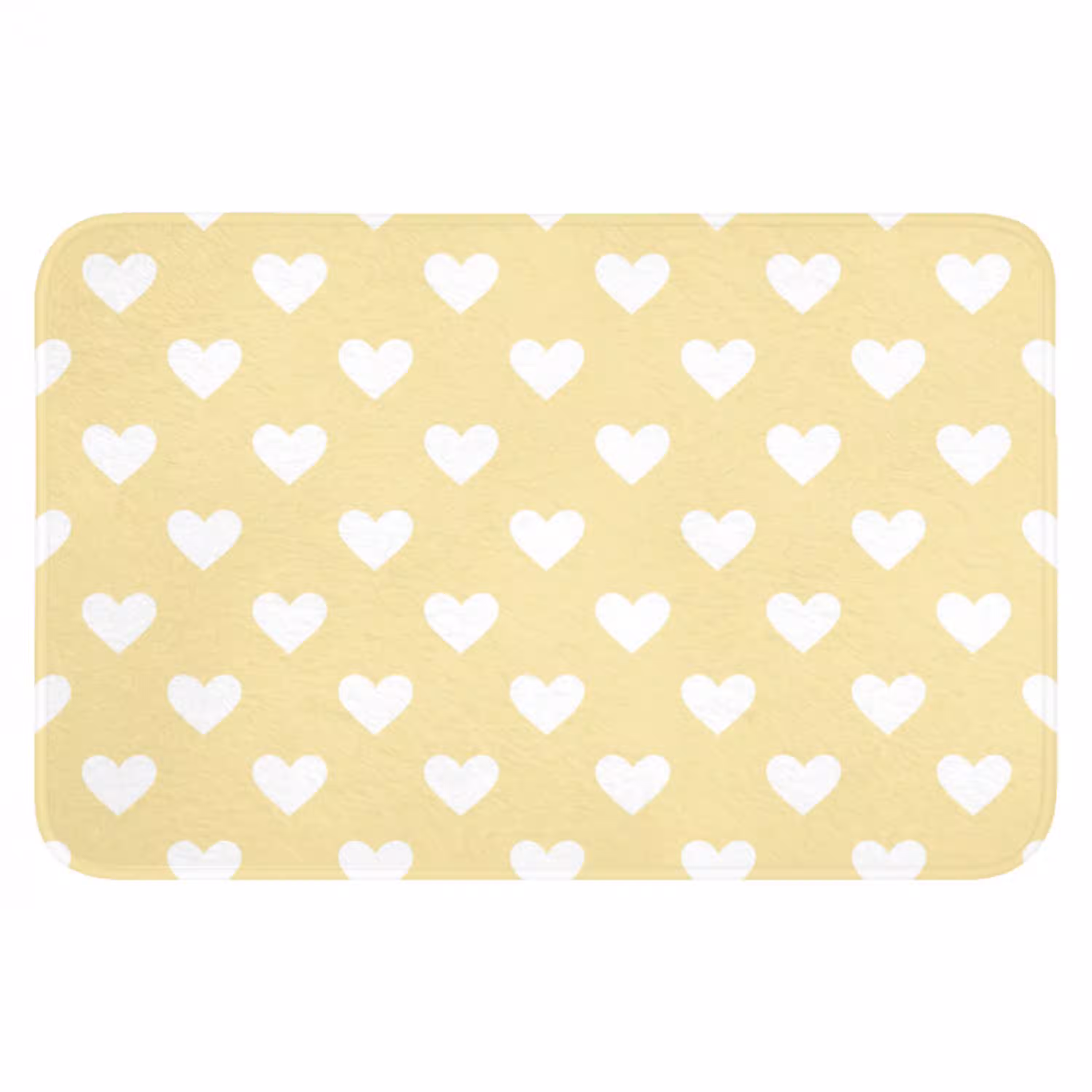 Hartjes - Patroon - Geel Badmat klein 997 -3d