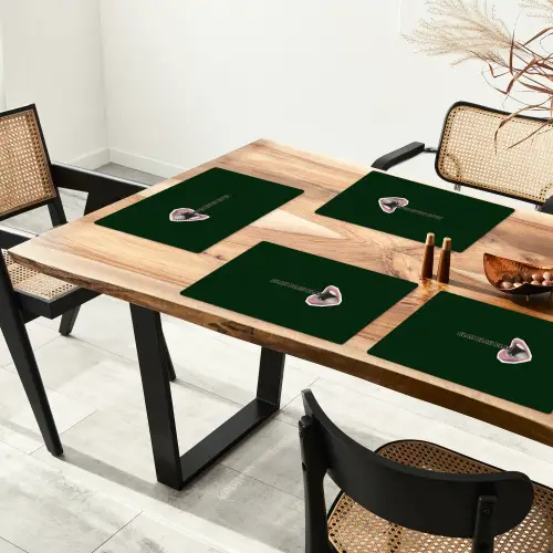 BLAH BLAH BLAH - Mond - Groen Placemat vinyl groot -zzsfeer4_Kitchenyeah-website