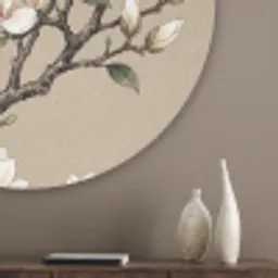 Oosters - Vogels - Beige Akoestische PET Vilt - Rond klein -sfeer5_closeup