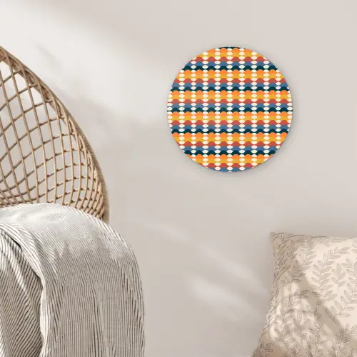 Retro - Disco - Golven Wandcirkel plexiglas klein 852 -sfeer5