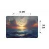 Meeuwen - Zonsondergang - Zee - Wolken Placemat vinyl groot -specs