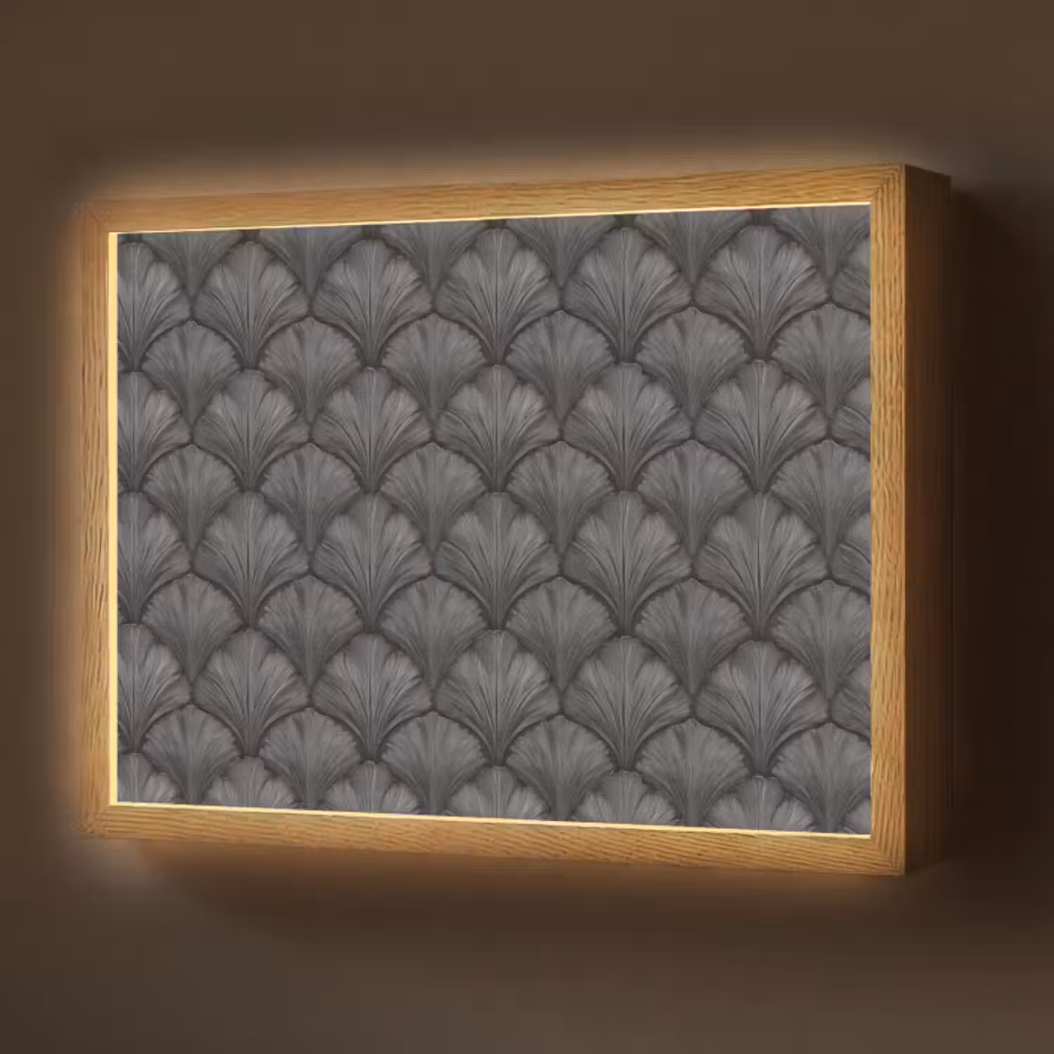Lightbox - Wandlamp - Waaier - Motief - Grijs