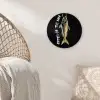 Vis - Zwart - Goud - Tekst Wandcirkel plexiglas klein -sfeer5