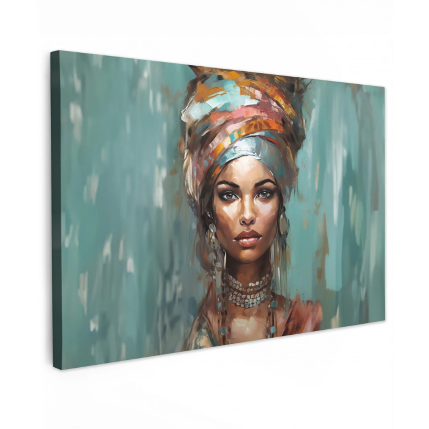 Vrouw - Kunst - Sieraden - Portret canvas 2cm klein -z3d