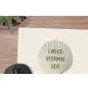 Schelp - Quote - Groen muismat rubber klein -closeup