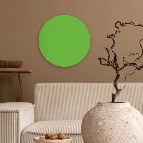 Groen - Kleuren - Natuur Wandcirkel kunststof plaat 5mm dik klein 188 -sfeer1