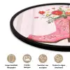 Cowboylaarzen - Roze - Boeket - Bloemen Fotolijst rond zonder passe partout klein -closeup_NL