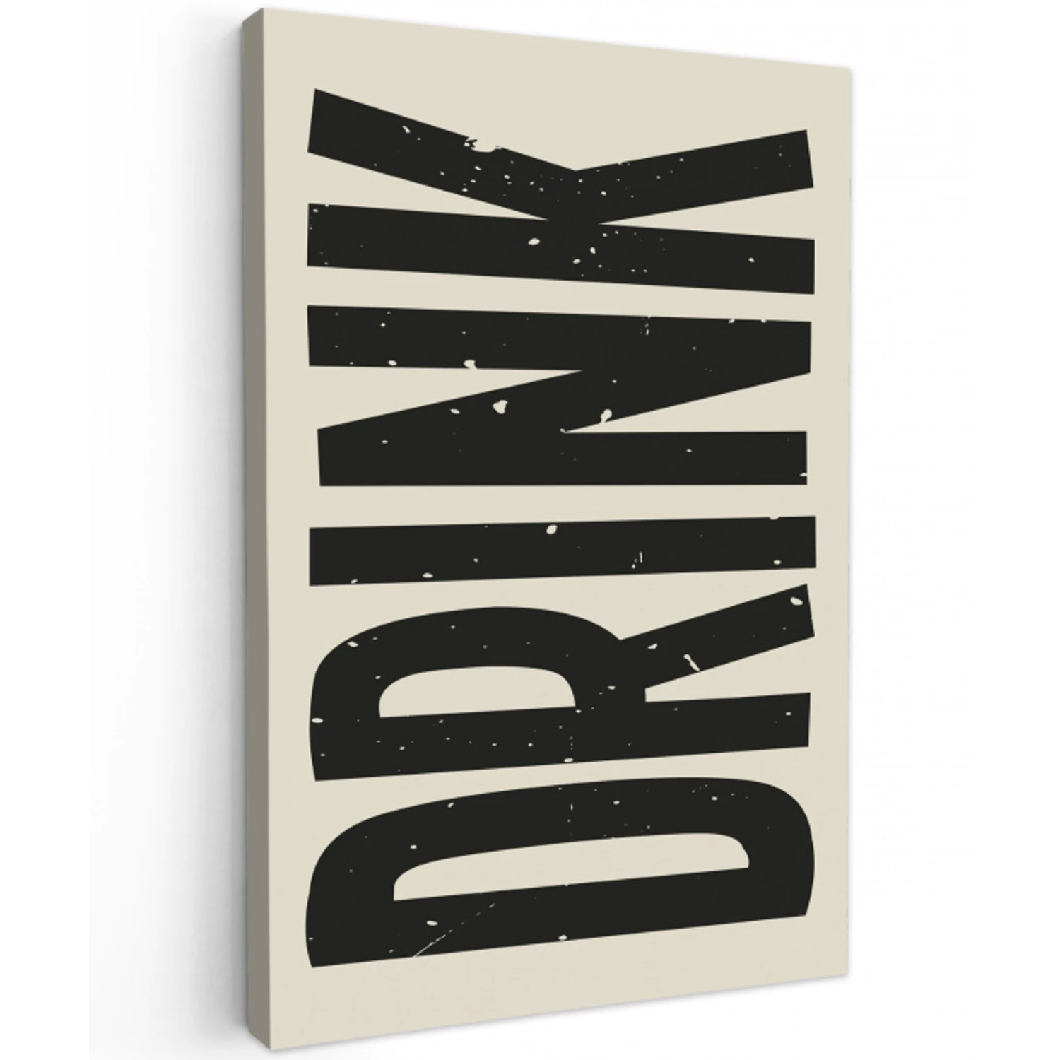 Vintage - Zwart - Decoratie - Japandi Tuinposter op houten frame 2 cm dik klein -3d